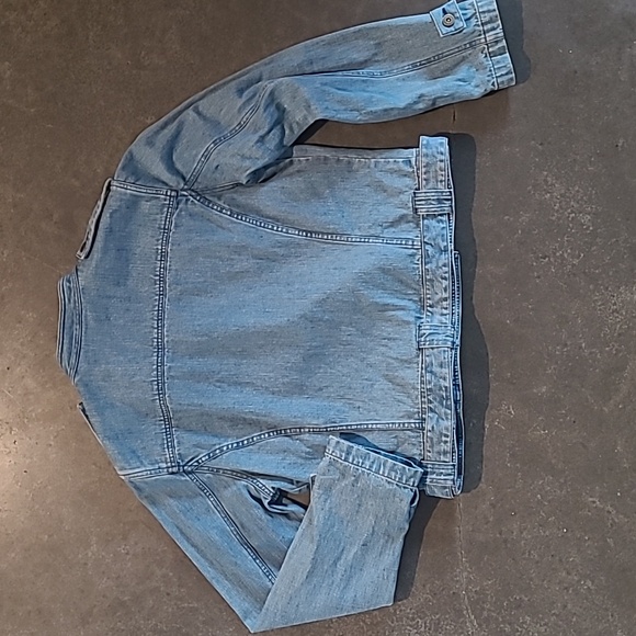 VINTAGE LIZ CLAIBORNE MOTO MILITARY STYLE JEAN JACKET - Picture 11 of 11